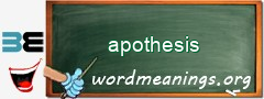 WordMeaning blackboard for apothesis